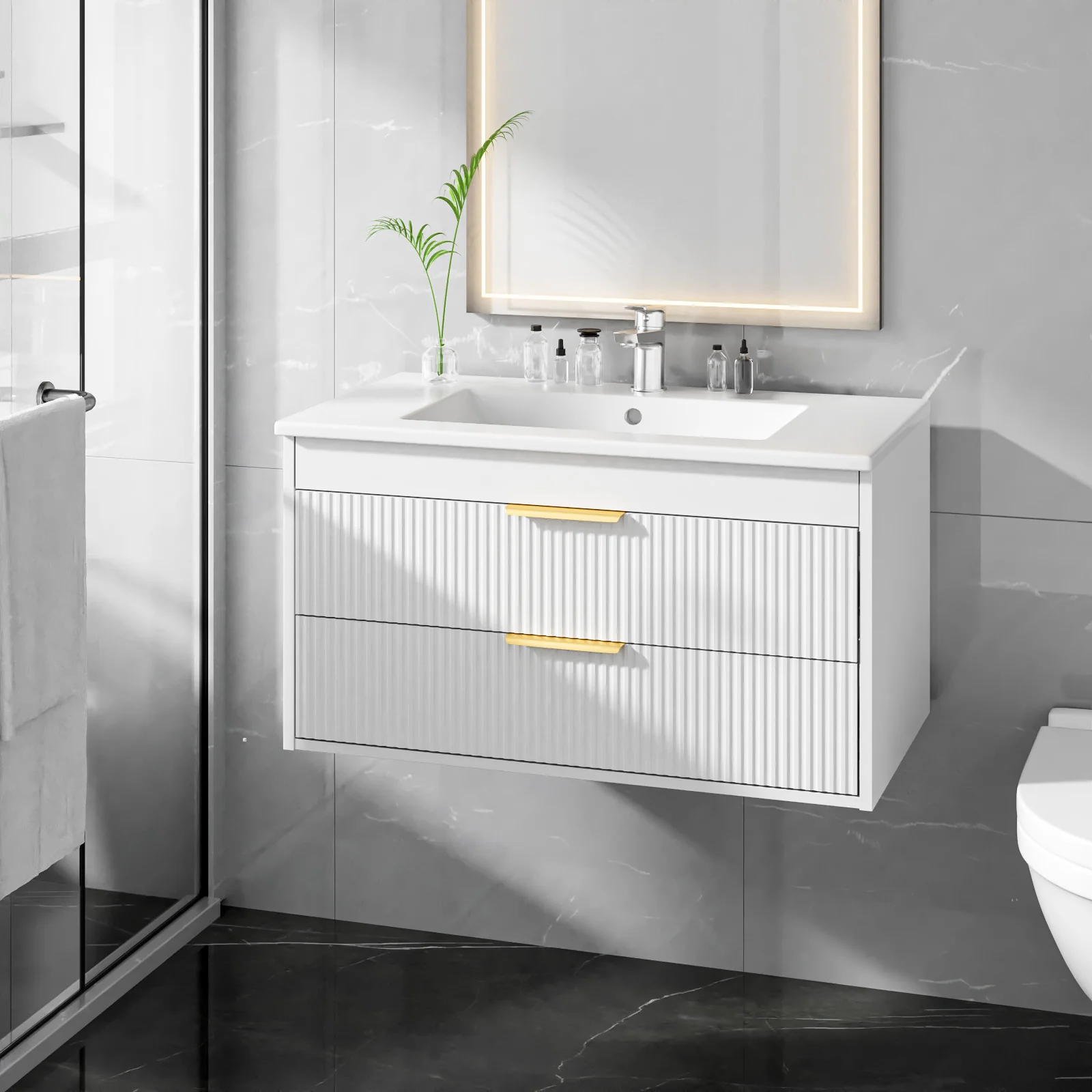 Advwin Bathroom Vanity with Ceramic Sink - Image 1