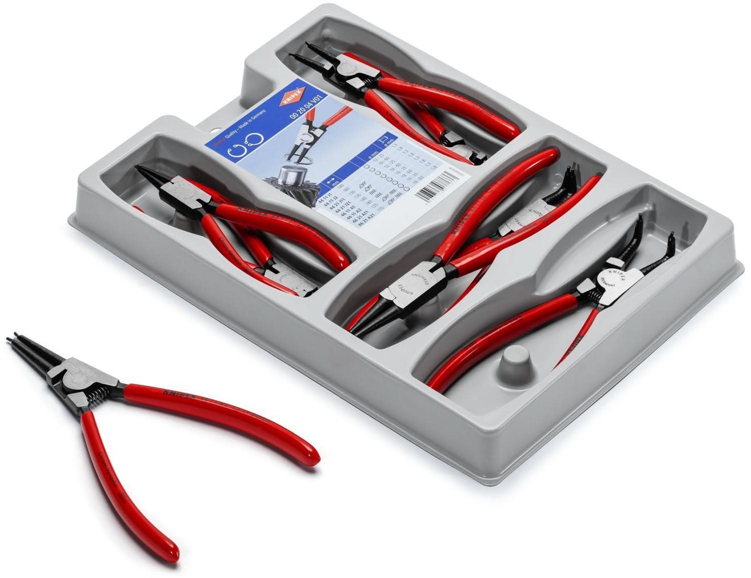 Knipex 00 20 04 SB 8 Pc Precision Snap Ring Pliers Set - Image 3