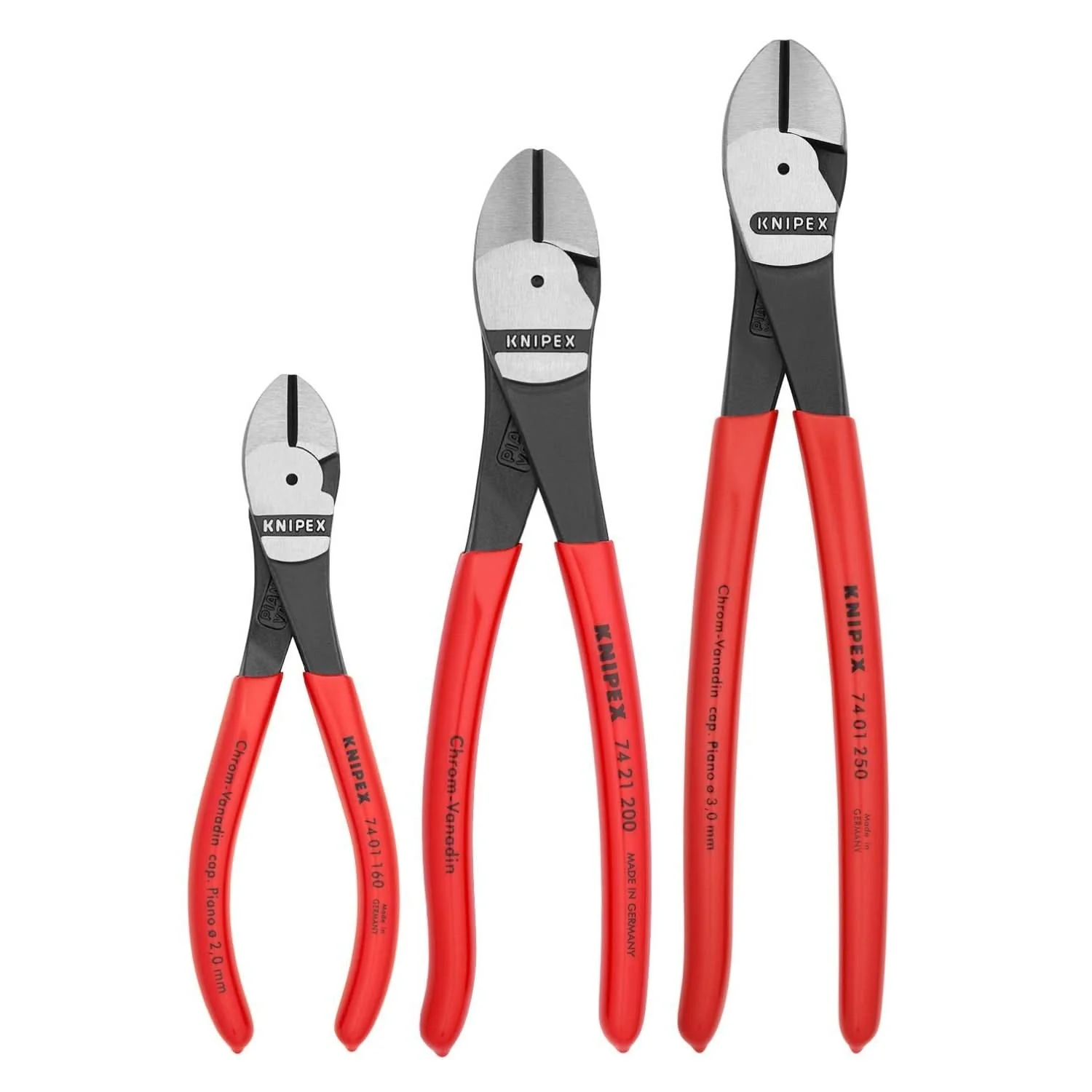 Knipex 00 20 05 US 3 Pc High Leverage Diagonal Cutter Set - Image 1