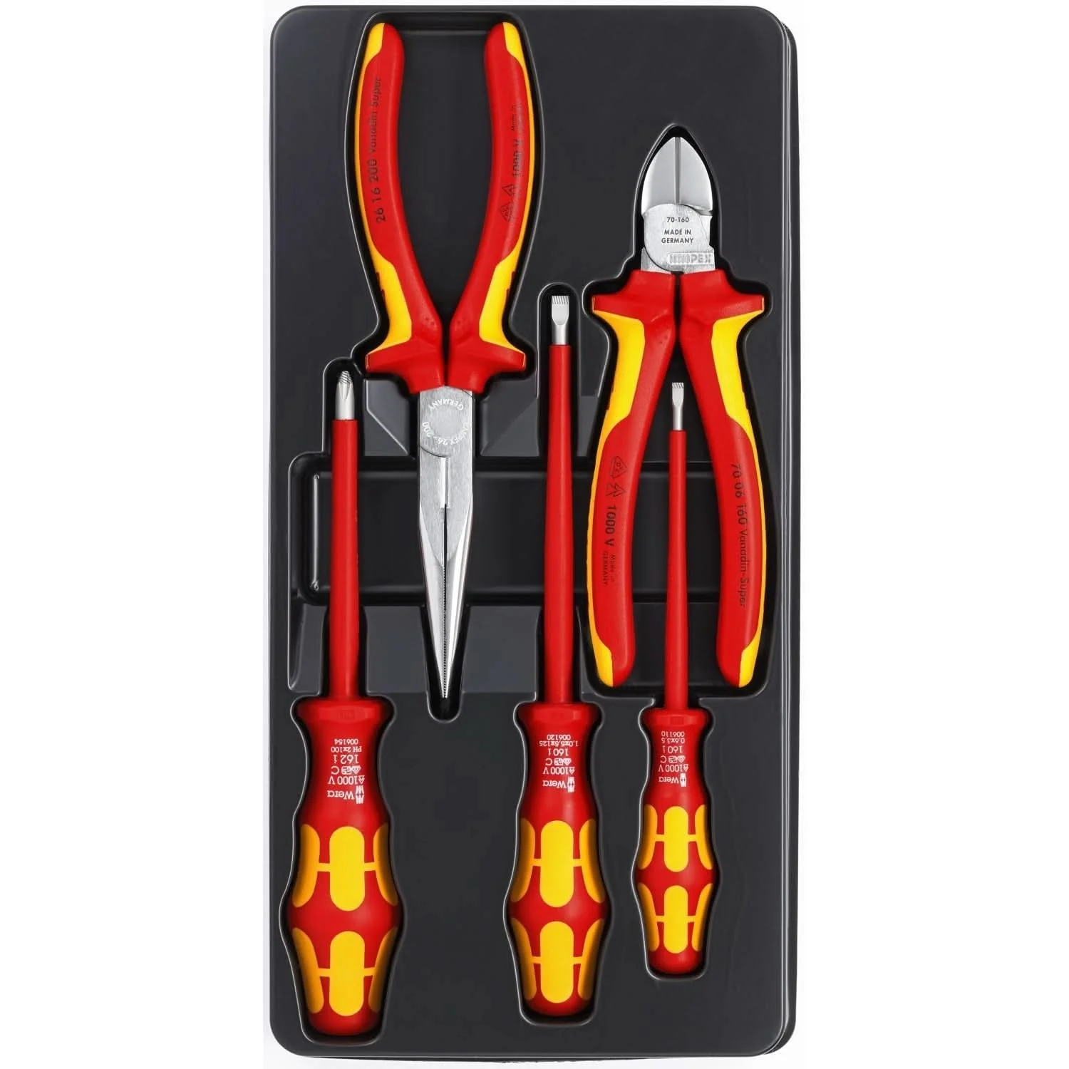 Knipex 00 20 13 5 Pc 1000V Insulated Pliers and Screwdriver Set - Image 1