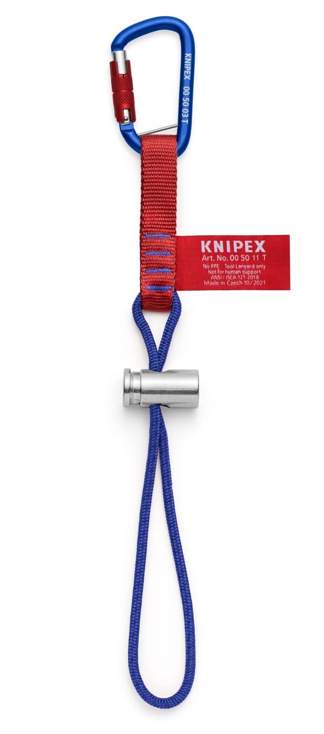 Knipex 00 50 13 T BKA 18" Tool Tethering Adaptor Straps with Captive Eye Carabiner up to 13 lbs. - Image 2