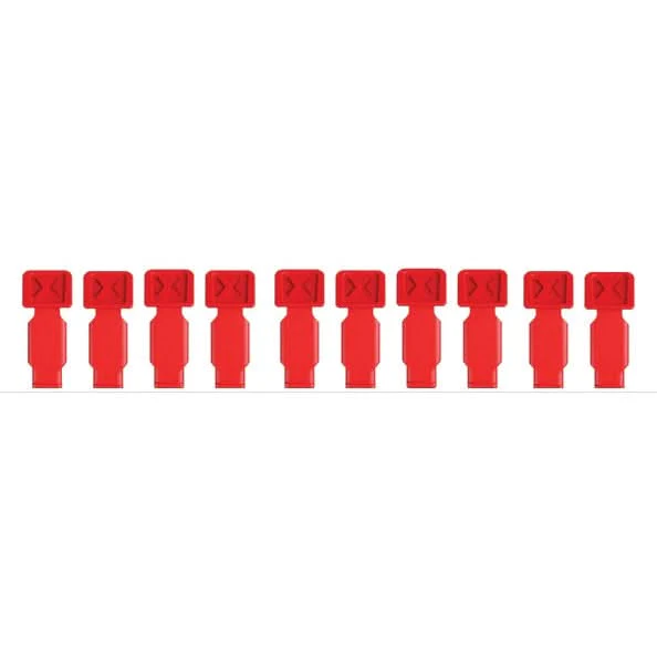 Knipex 00 61 10 CR SBA 10-Piece KNIPEXTEND ColorCoded Clips Set, Red