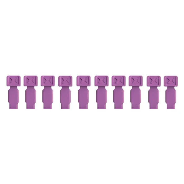 Knipex 00 61 10 CV SBA 10-Piece KNIPEXTEND ColorCoded Clips Set, Violet