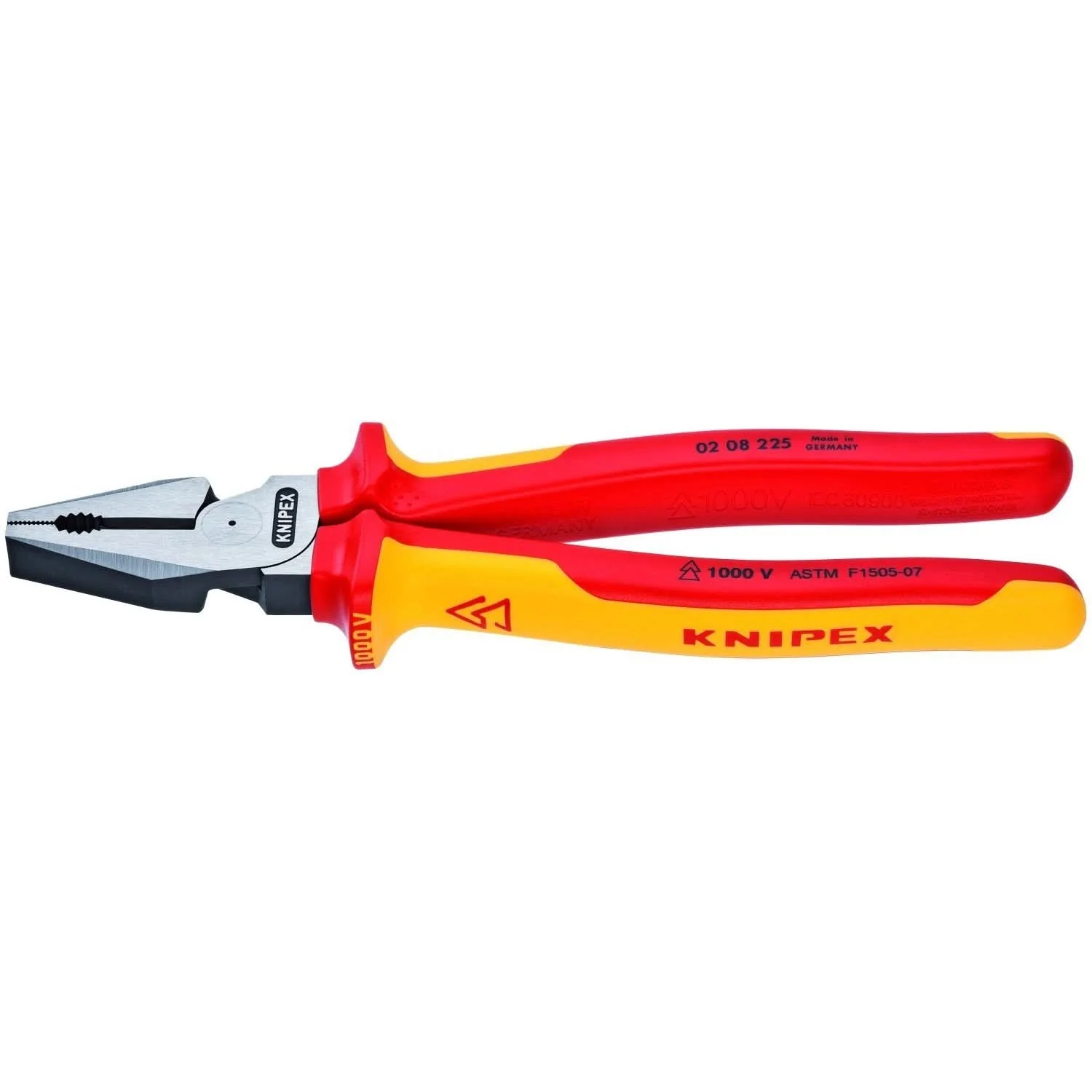 Knipex 02 08 225 US High Leverage Combination Pliers-1000V Insulated - Image 1