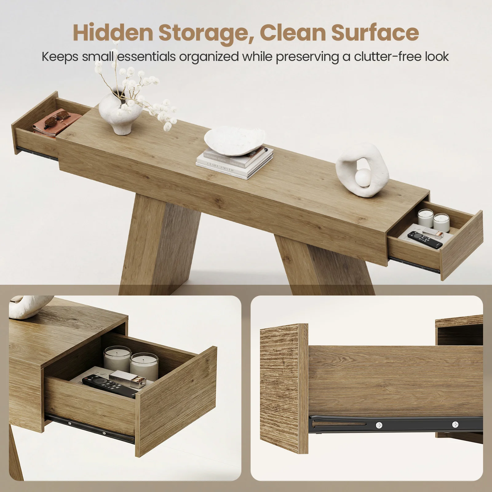 Advwin Console Table w/Storage Drawers - Image 3