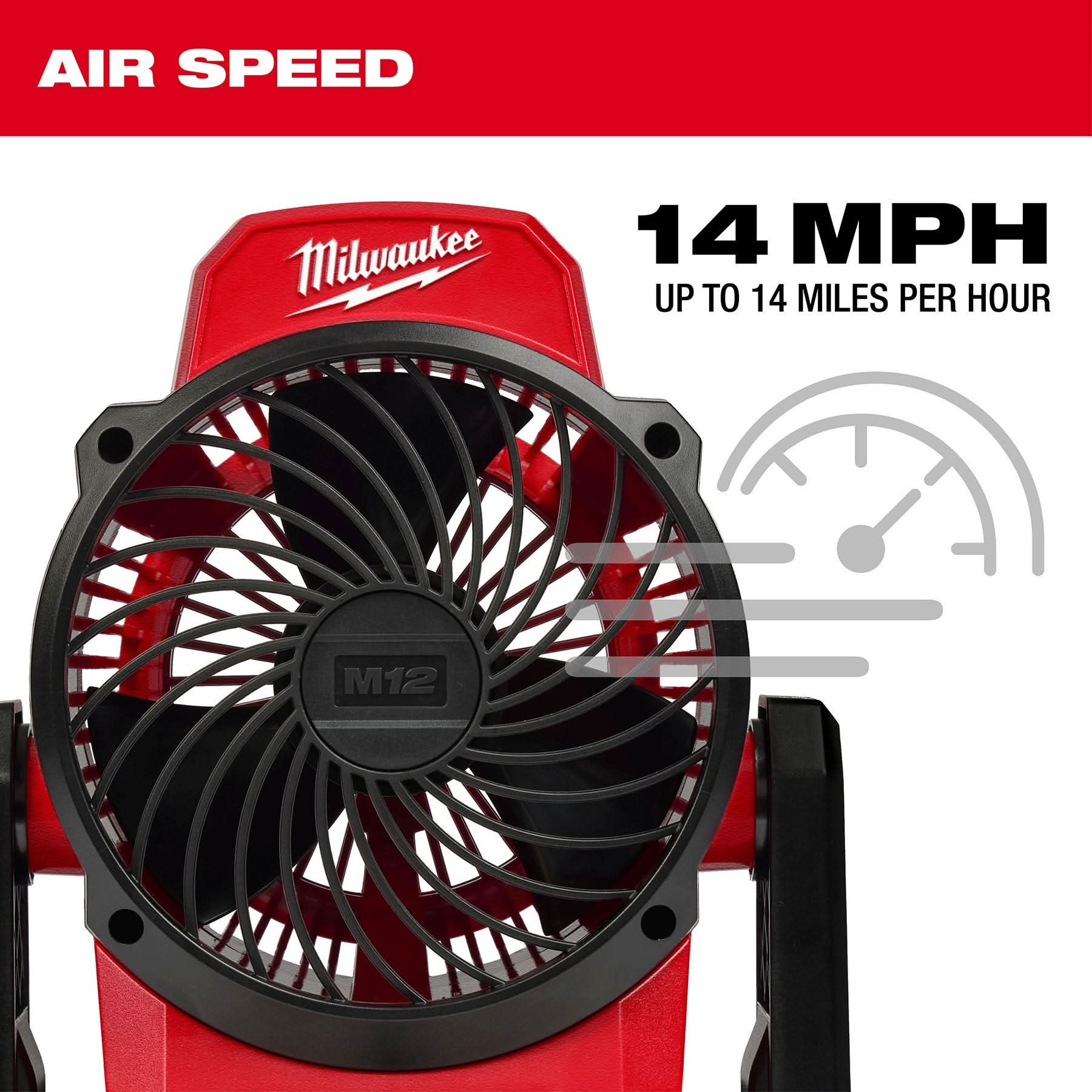 Milwaukee 0820-20 M12 Cordless 400-CFM Mounting Fan, Tool Only - Image 3