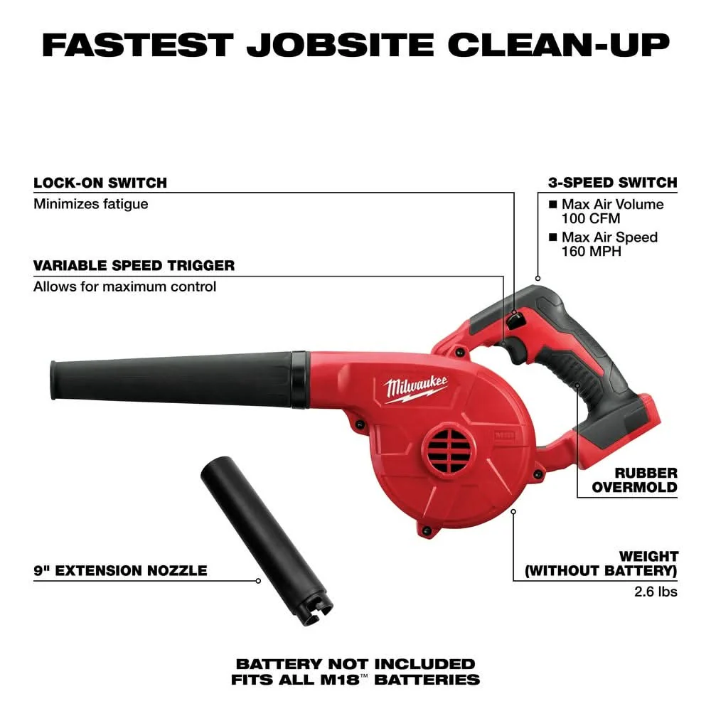 Milwaukee 0884-20 M18 Compact Blower - Image 3