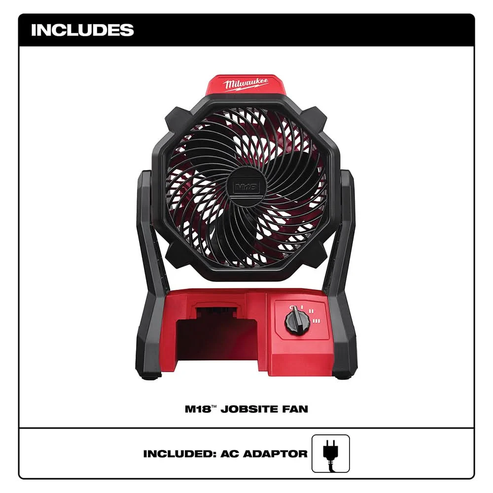 Milwaukee 0886-20 Corded / Cordless M18 Jobsite Fan, No Battery (PROMO) - Image 2