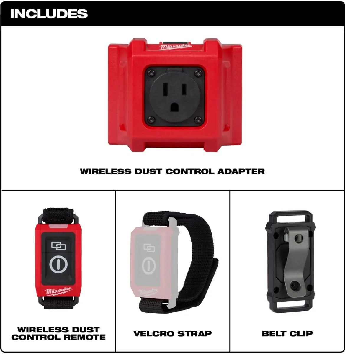 Milwaukee 0950-20 Universal Wireless Dust Control Adapter & Remote Control Kit - Image 2