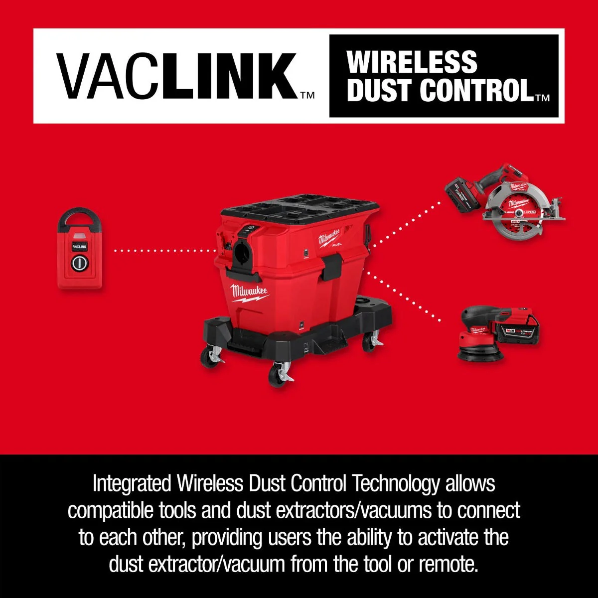 Milwaukee 0952-20 VACLINK Wireless Dust Control Remote - Image 3
