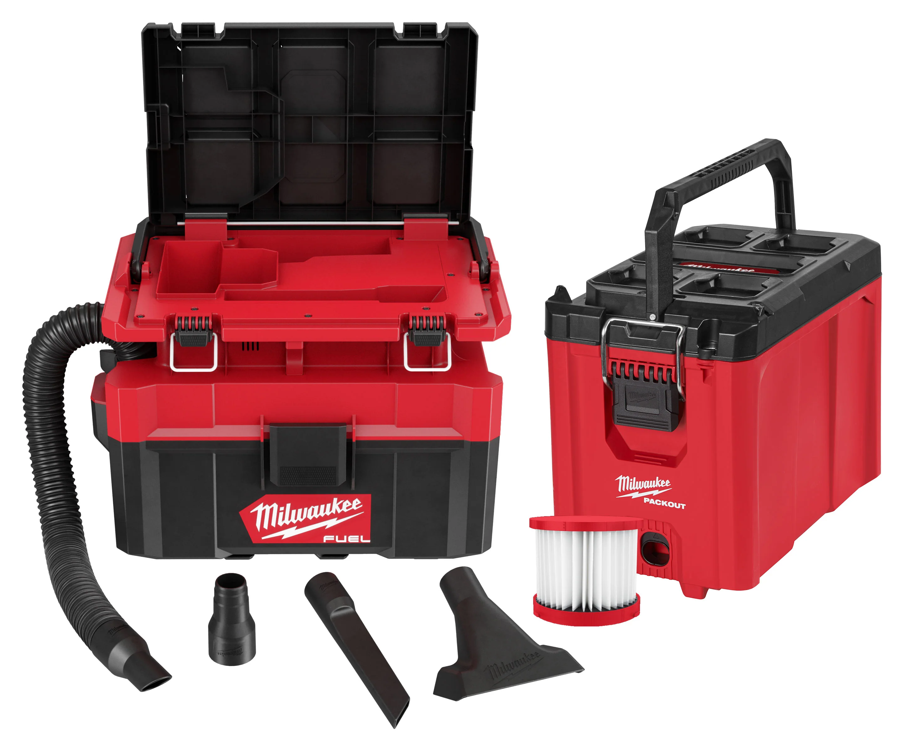 Milwaukee M18 FUEL PACKOUT 2.5 Gallon Wet/Dry HEPA Vacuum + PACKOUT Compact Tool Box