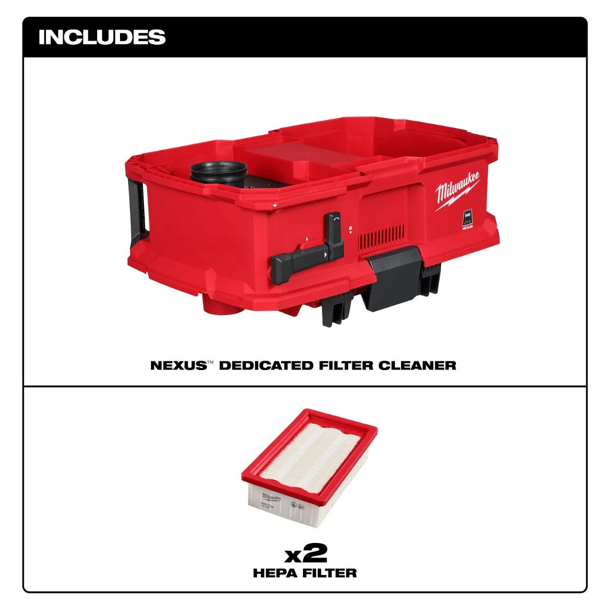 Milwaukee 0991-20 NEXUS PACKOUT Dedicated Filter Cleaner - Image 2
