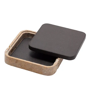 GIOBAGNARA | GIZA LEATHER & MARBLE SQUARE BOX #12 | $855.00 - Image 2