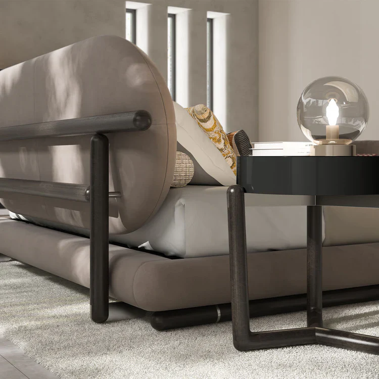 KOKO BEIGE LEATHER AND WOOD BED I $26,950.00 - Image 3