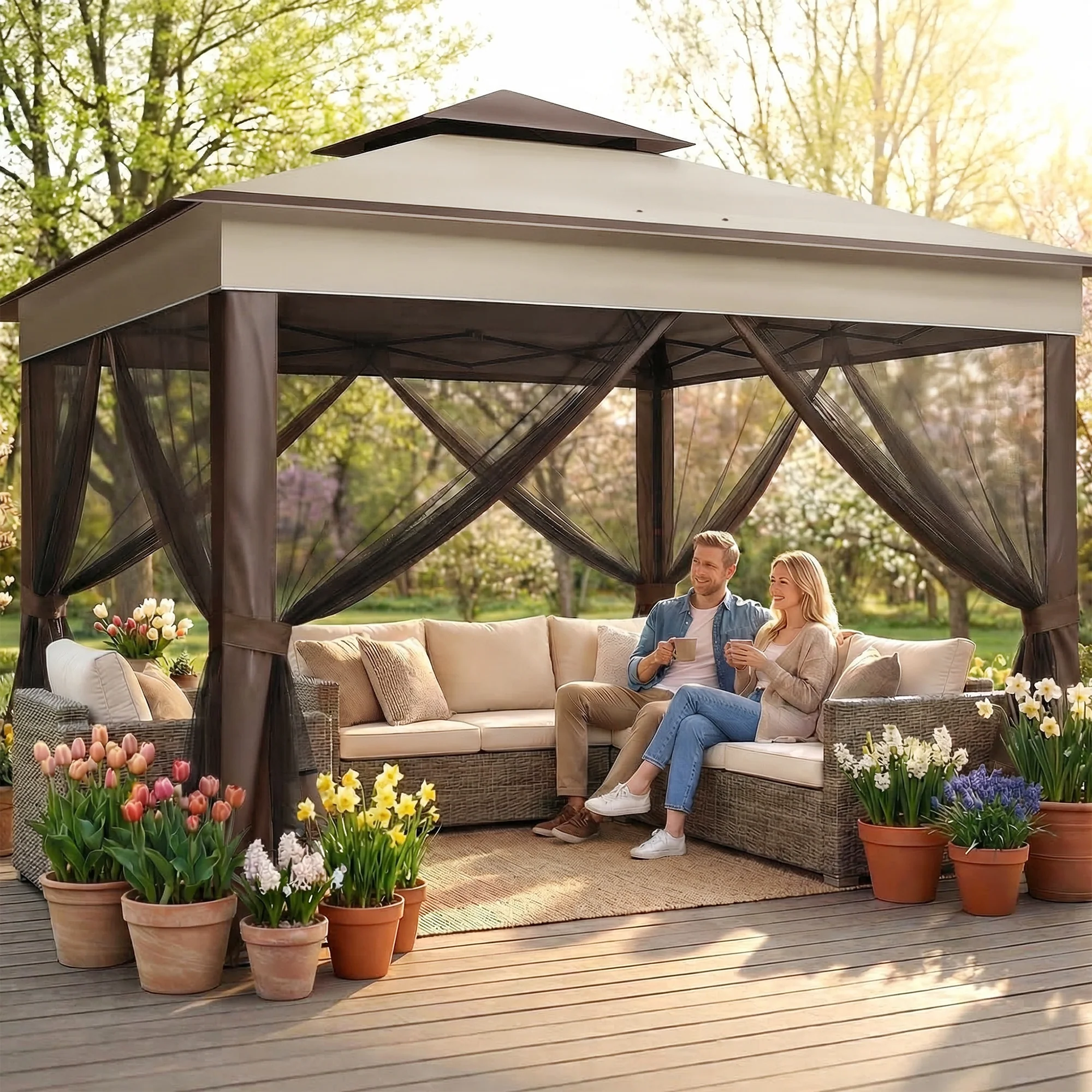 Advwin Outdoor Canopy Tent Easy Setup w/ Storage Bag - Image 1