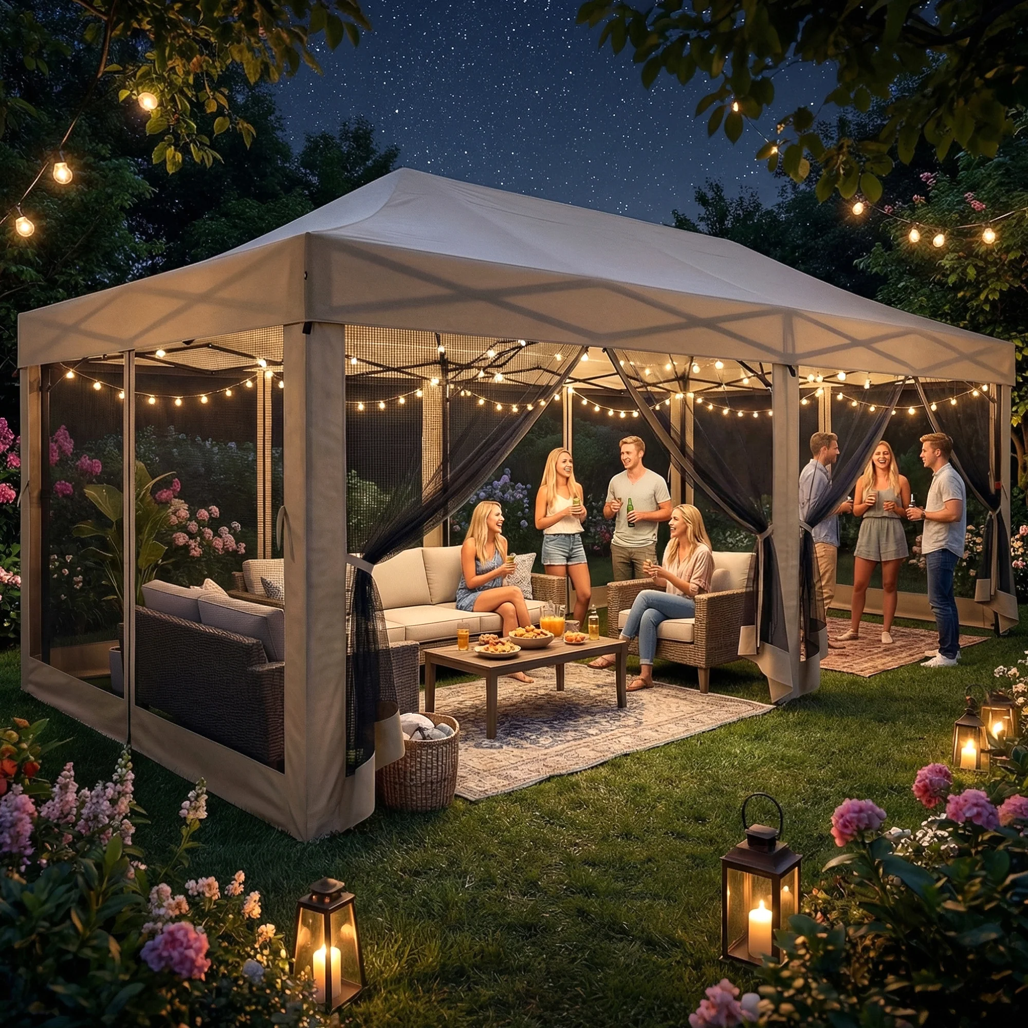 Advwin Heavy Duty Canopy Tent w/ 6 Sidewalls - Image 2