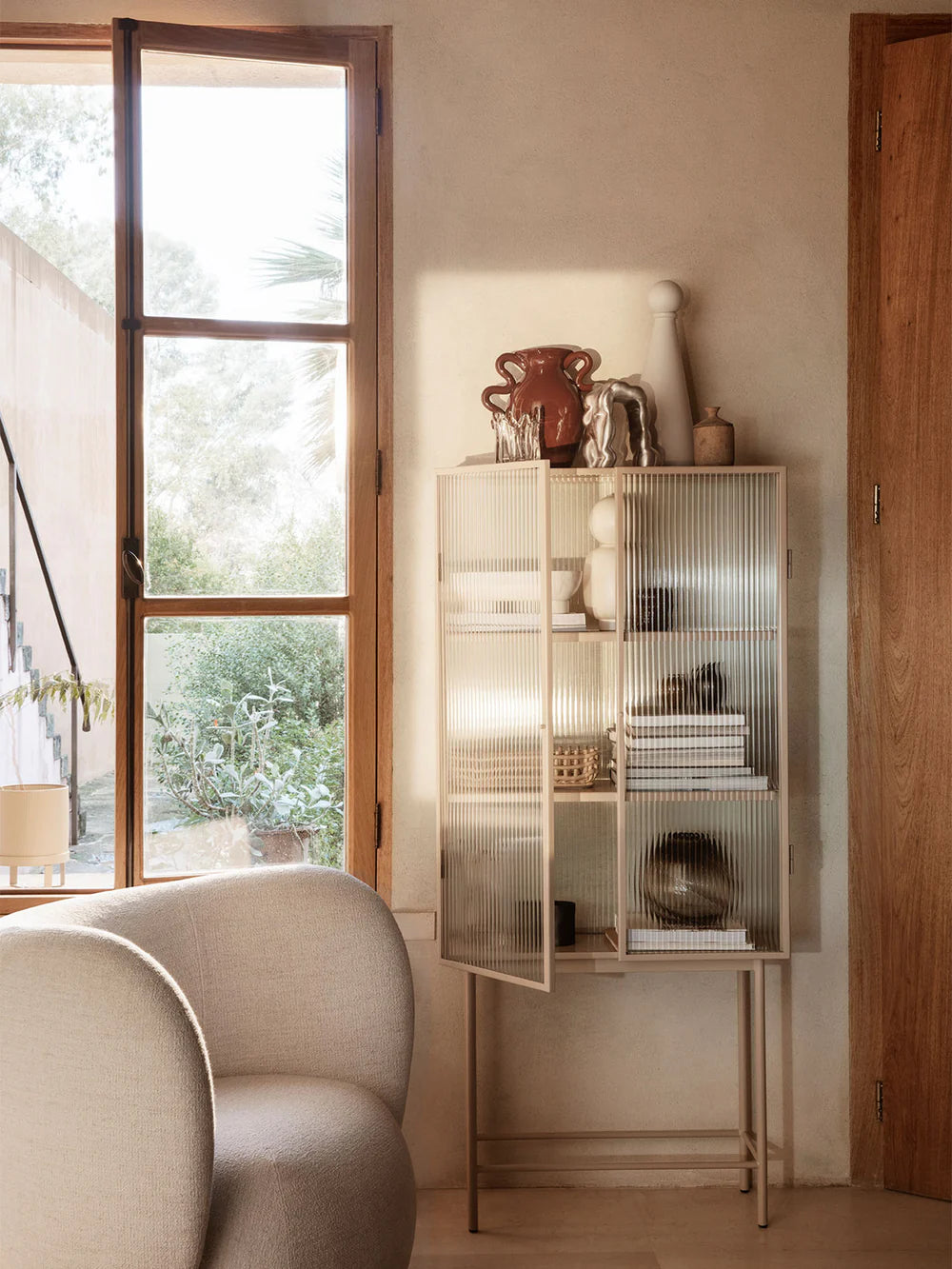 FERM LIVING | HAZE VITRINE - REEDED GLASS CABINET | $2,579.00 - Image 2