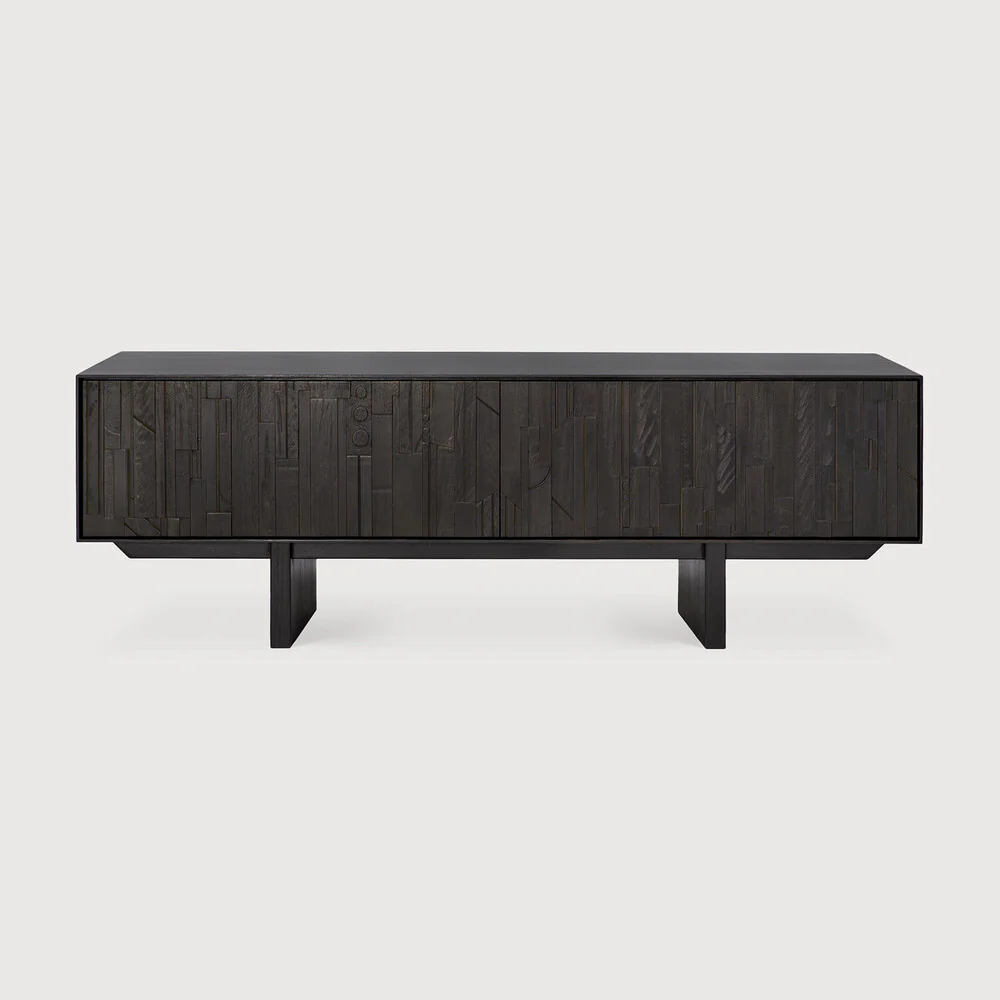 ETHNICRAFT MOSAIC TV CUPBOARD - TEAK OFF BLACK | $2,989.00- $4,339.00 - Image 2