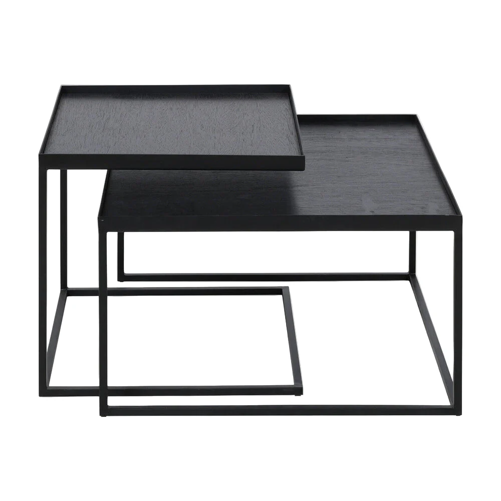 ETHNICRAFT SQUARE TRAY COFFEE TABLE SET | 9.00