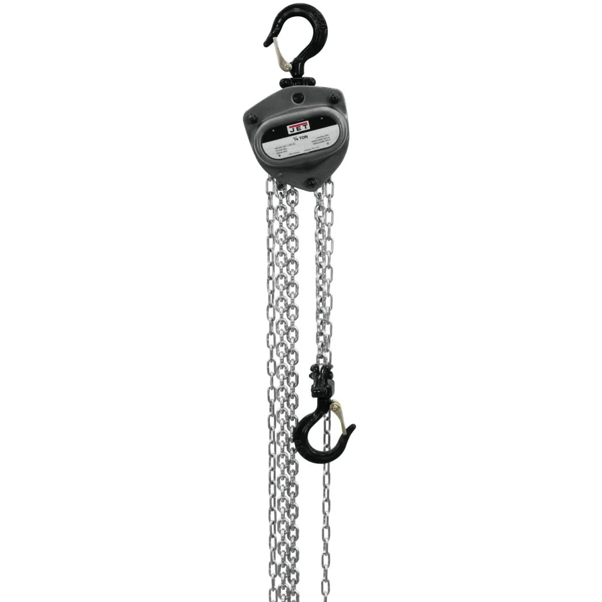 JET 101250 L-100-250WO-20, 1/4-Ton Hand Chain Hoist With 20-Foot Lift & Overload Protection