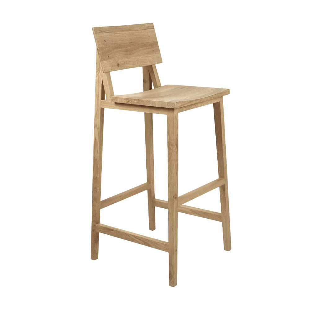 ETHNICRAFT N4 BAR STOOL – OAK | 9.00