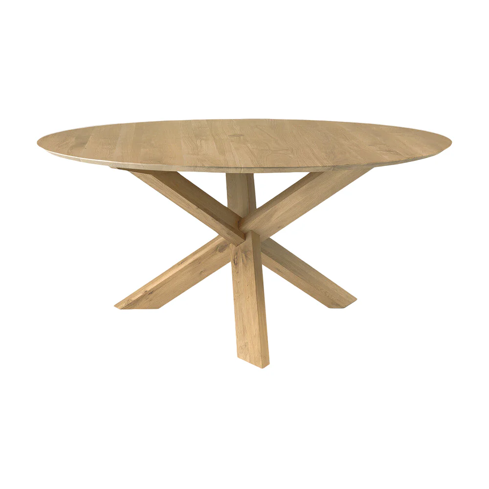 ETHNICRAFT CIRCLE DINING TABLE – OAK | ,279.00