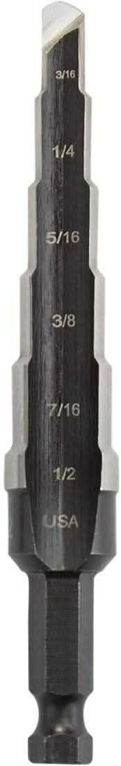 Irwin 10232 UNIBIT HSS #2 6 Step Drill Bit 2 3/16-in. - 1/2-in. - Image 2