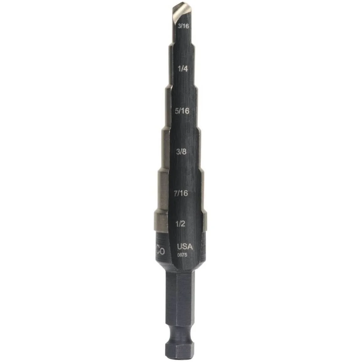 Irwin 10232CB Unibit Cobalt Alloy Steel #2 6 Step Drill Bit 3/16-in. - 1/2-in. - Image 1