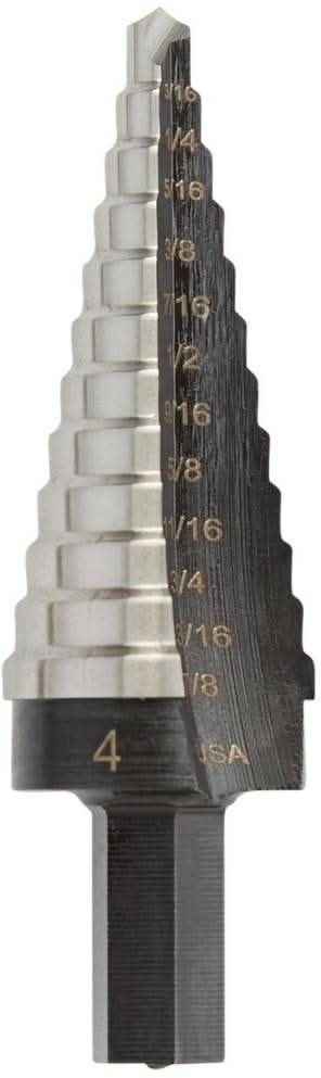 Irwin 10234 UNIBIT HSS #4 12 Step Drill Bit 3/16-in. - 7/8-in. - Image 2