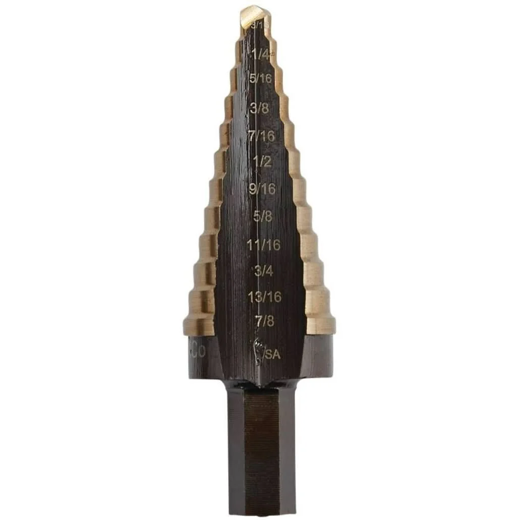 Irwin 10234CB Unibit Cobalt Alloy Steel #4 12 Step Drill Bit 3/16-in. - 7/8-in. - Image 1