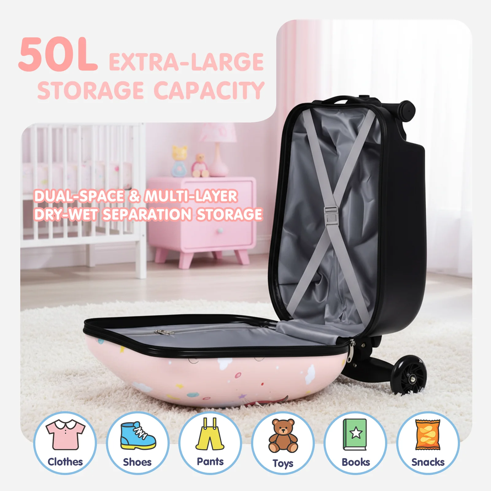 Advwin Ride-On Detachable Scooter Suitcase - Image 2