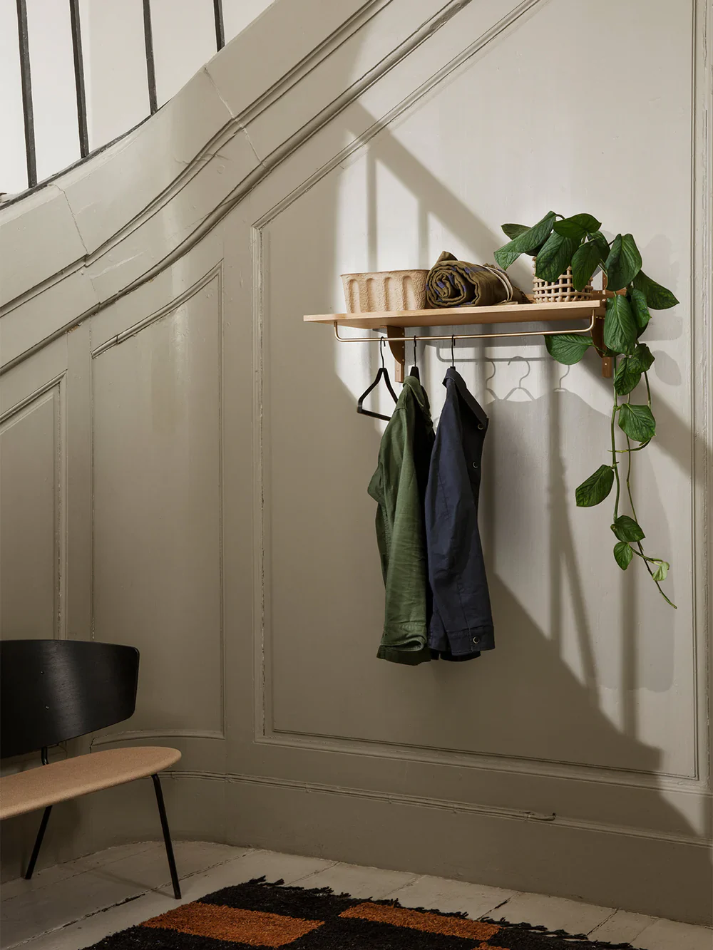 FERM LIVING | SECTOR RACK SHELF - NATURAL OAK/BRASS | $425.00 - Image 2
