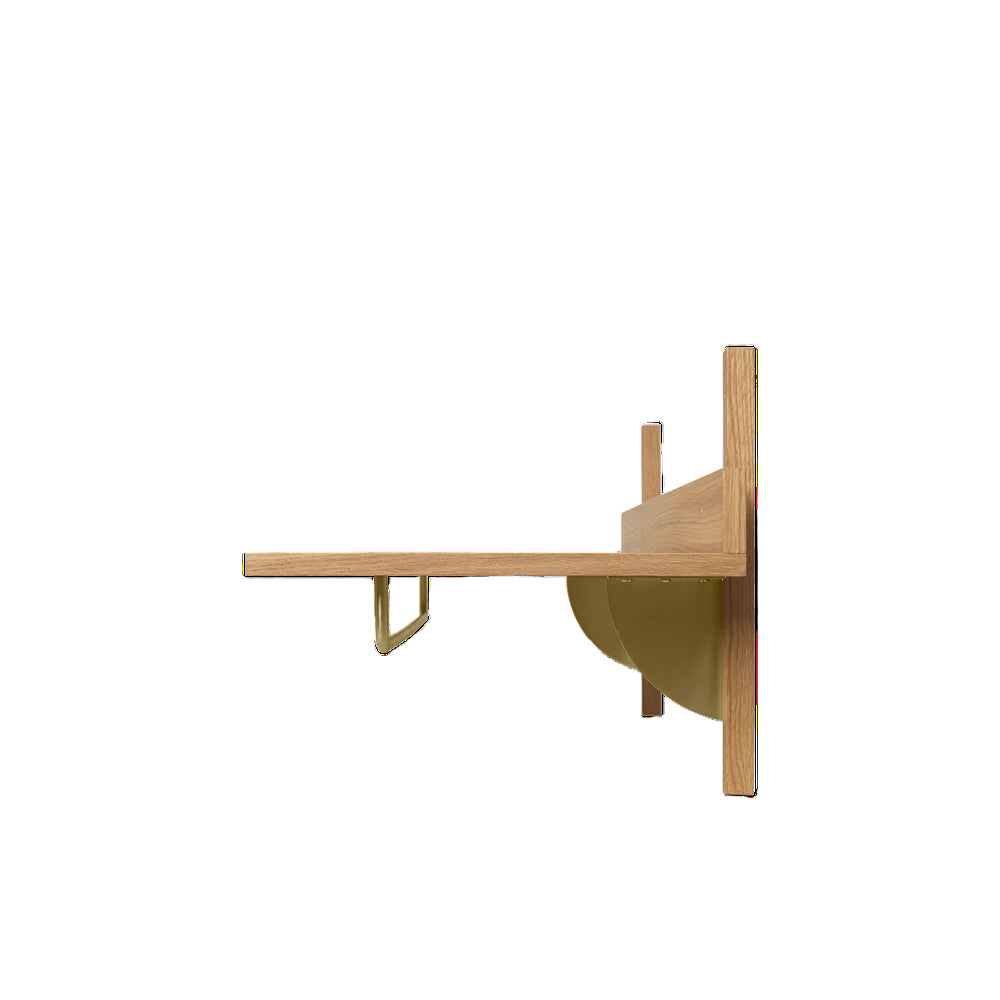 FERM LIVING | SECTOR RACK SHELF – NATURAL OAK/BRASS | 5.00