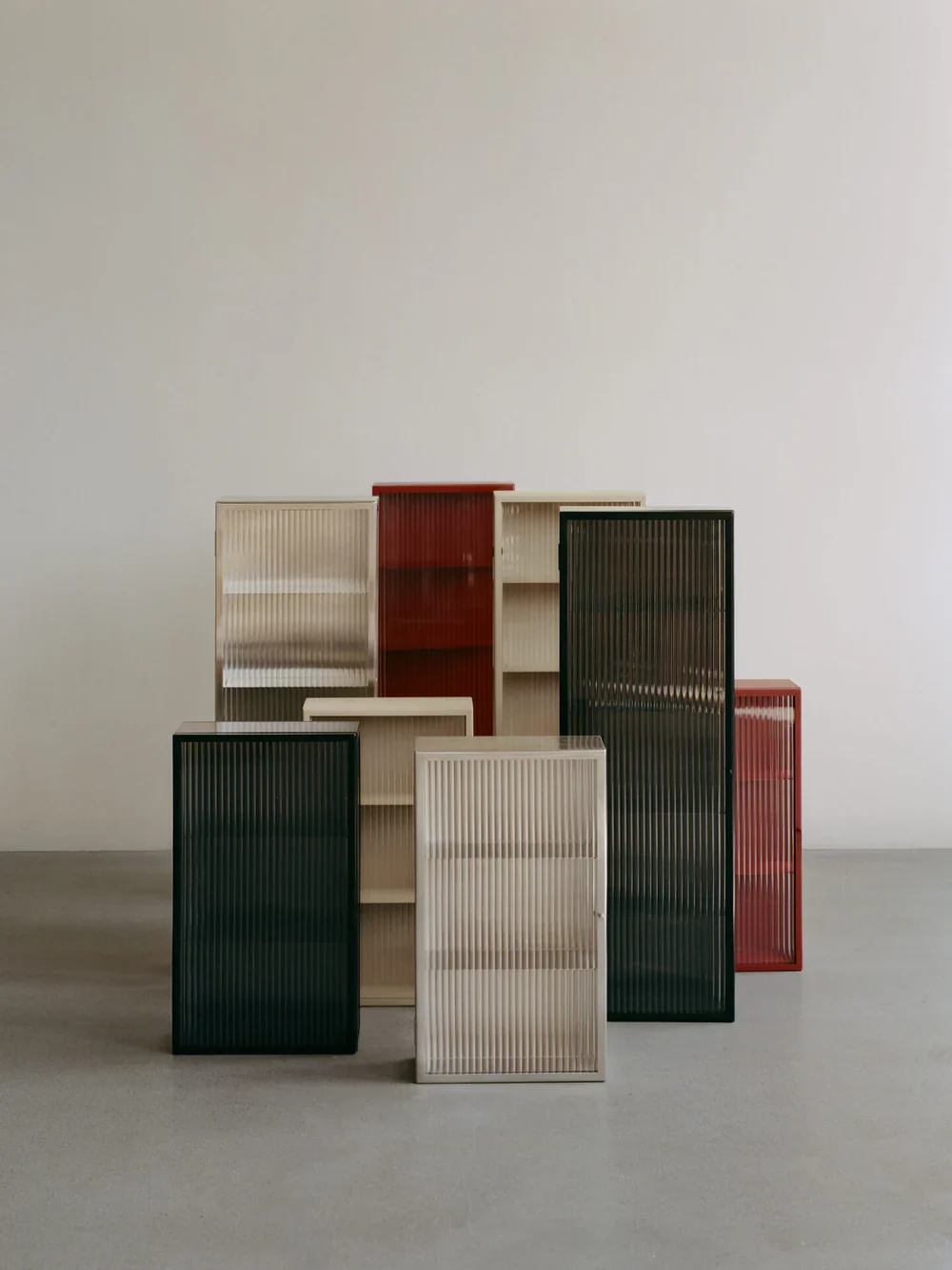 FERM LIVING | HAZE WALL CABINET - REEDED GLASS - OXIDE RED | $495.00 - Image 3