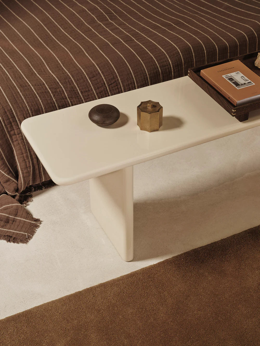 FERM LIVING | RINK BENCH - SMALL - EGGSHELL | $735.00 - Image 3