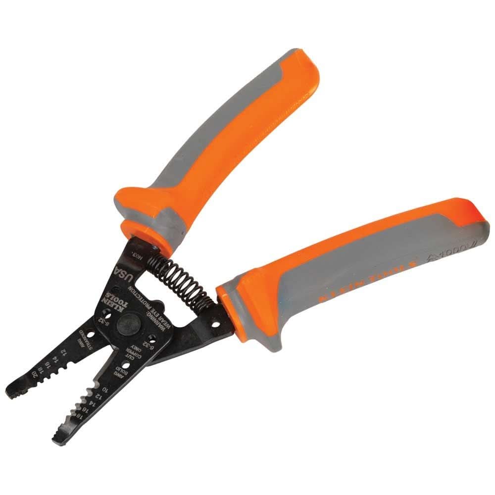 Klein Tools 11055RINS Insulated Klein-Kurve Wire Stripper and Cutter - Image 1