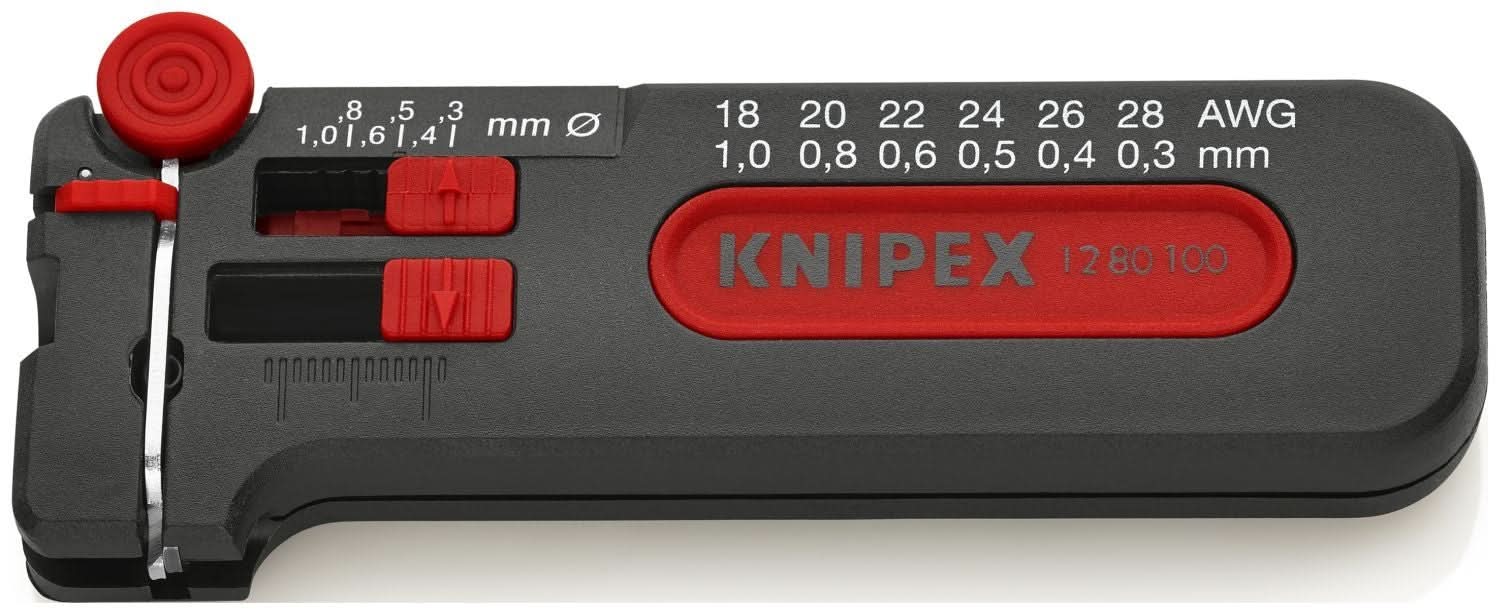 Knipex 12 80 100 SB Mini Wire Stripper 18-28 AWG - Image 2