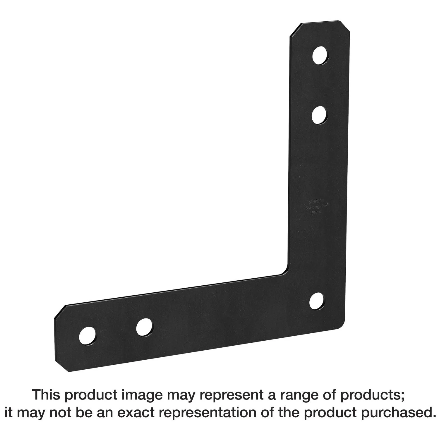 Simpson Strong-Tie 1212HLPC HLPC 12-in. x 12-in. 7-Gauge Black Powder-Coated Ornamental L Strap - Image 3