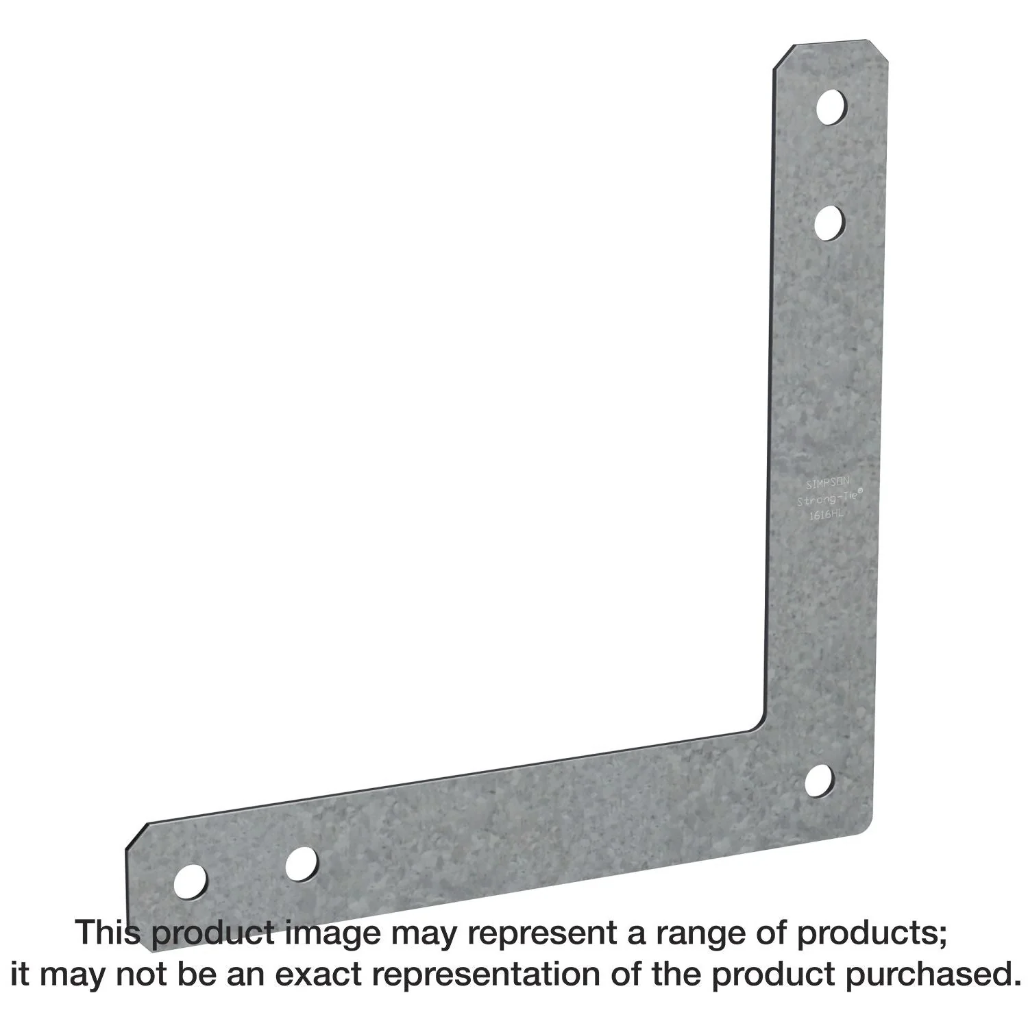 Simpson Strong-Tie 1212HL HL 12-in. x 12-in. 7-Gauge Galvanized Heavy L Strap - Image 3