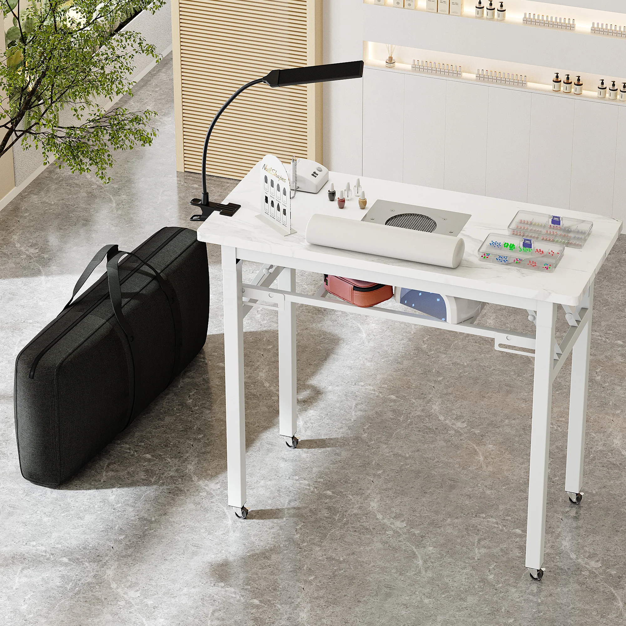 Advwin Nail Table w/ Dust Collector Portable