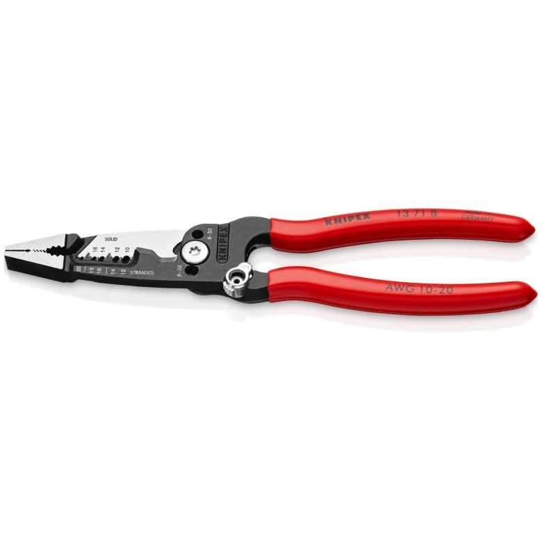 Knipex 13 71 8 SBA 8" Forged Wire Stripper 20-10 AWG - Image 2