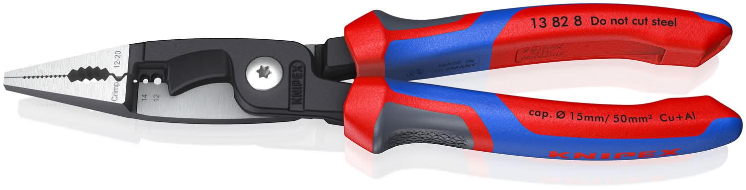 Knipex 13 82 8 6-in-1 Electrical Installation Pliers 12 and 14 AWG - Image 2
