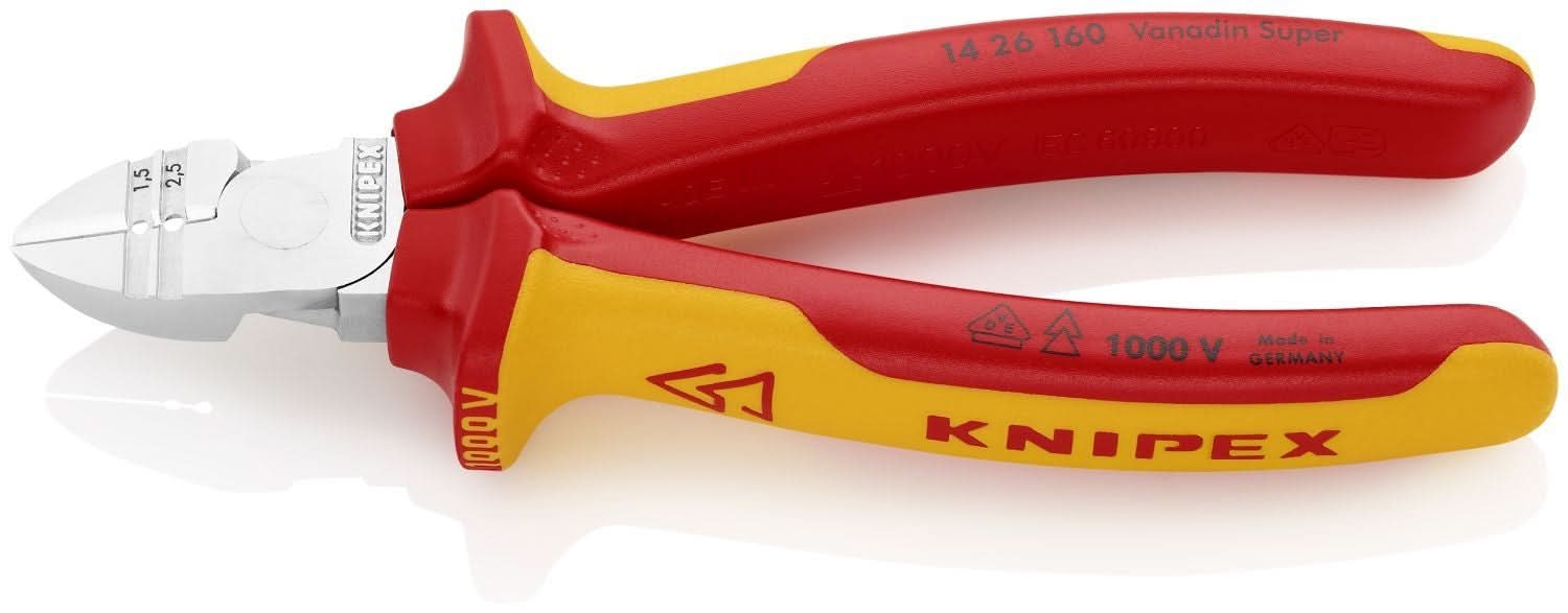 Knipex 14 26 160 Diagonal Cutting Pliers with Stripper-1000V Insulated - Image 2