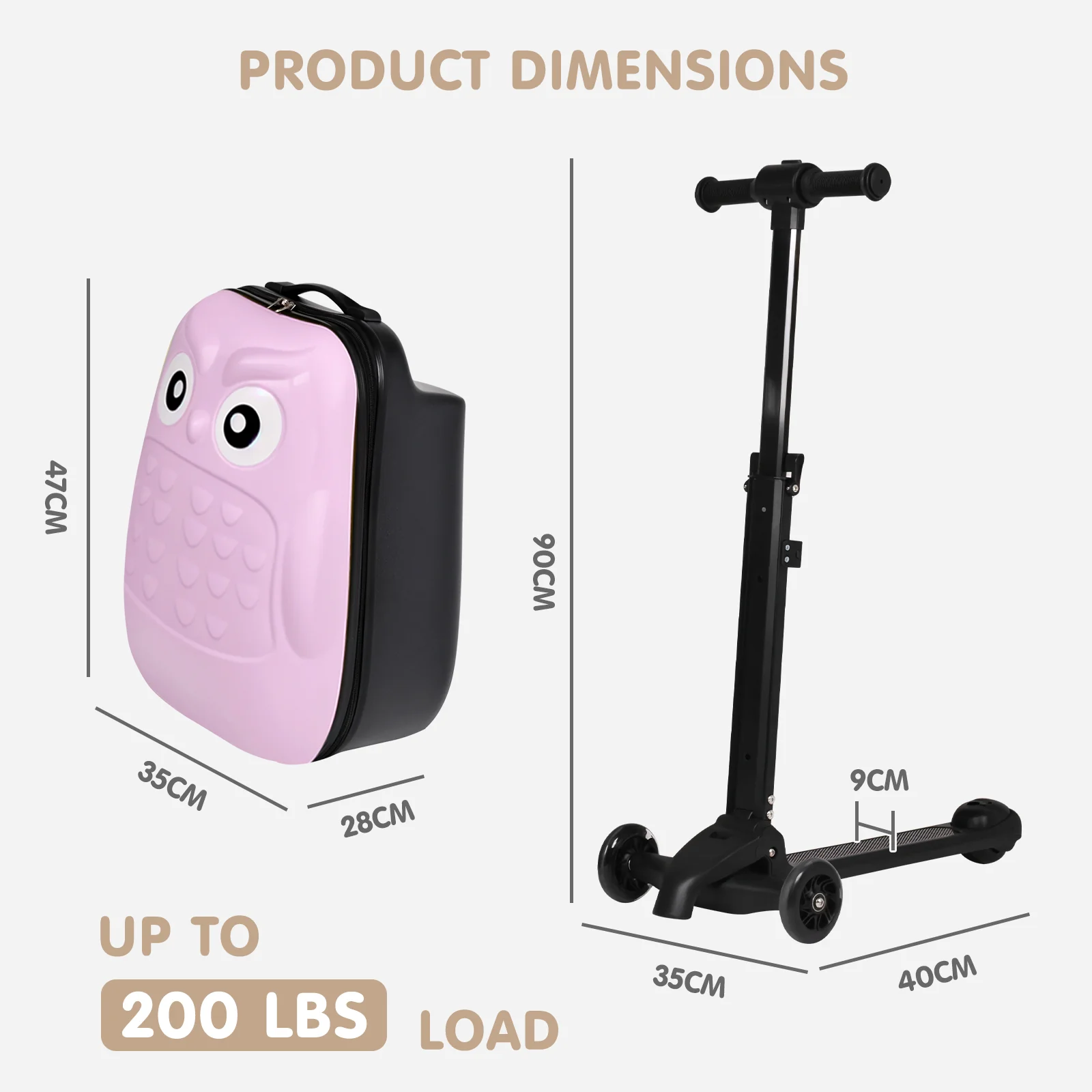 Advwin 4-in-1 Detachable Scooter Ride-On Suitcase - Image 2