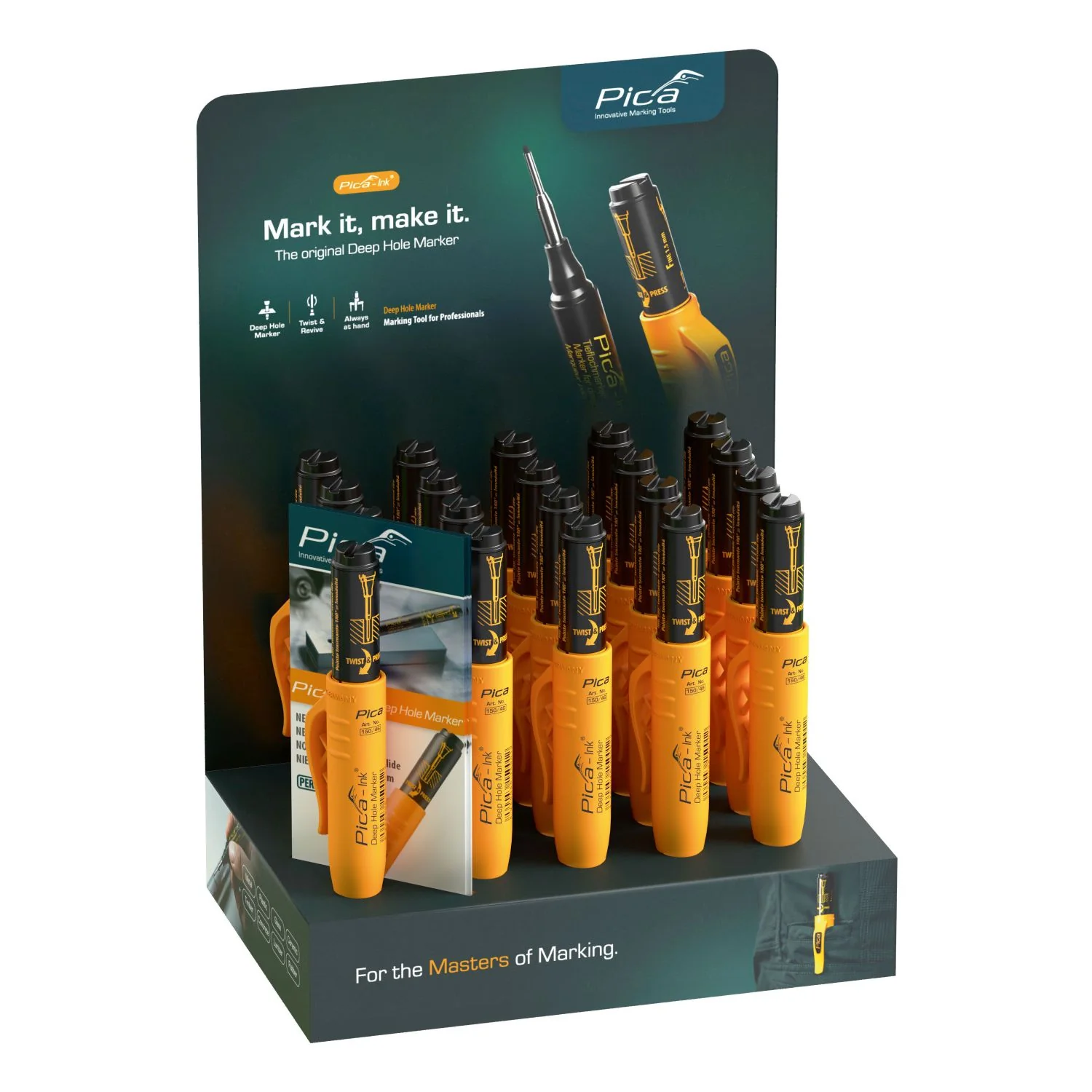 Pica 150/20/S Depth Hole Marker 20-Piece Display - Image 1