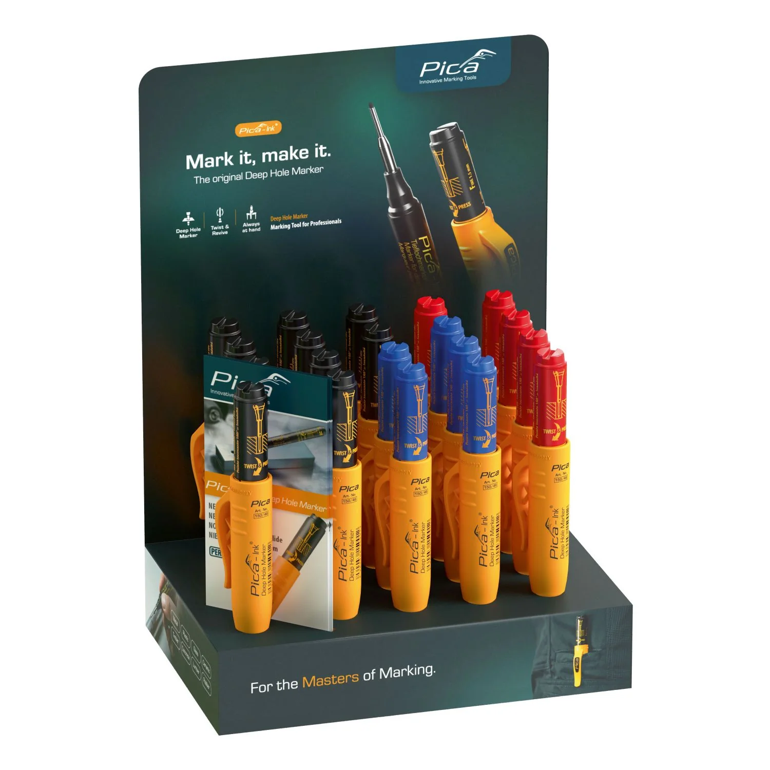 Pica 150/20 Depth Hole Marker 20-Piece Display - Image 1