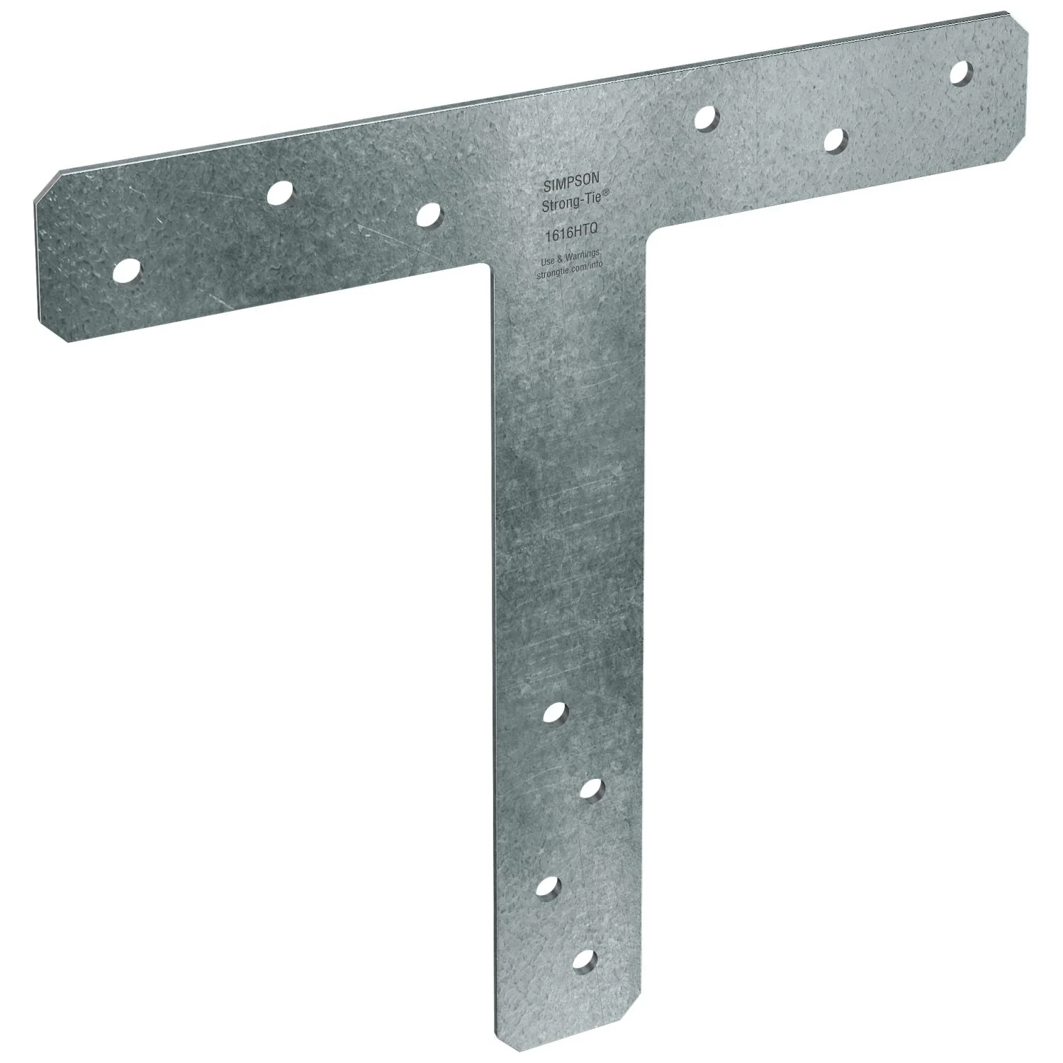 Simpson Strong-Tie 1616HTQ HTQ 16-in. x 16-in. 7-Gauge Hot-Dip Galvanized Heavy T Strap - Image 2