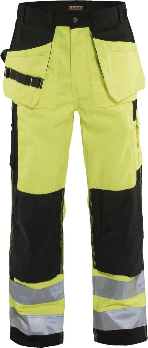 Blaklader 16331860 Hi-Vis Work Pants, High-Visibility Yellow / Black - Image 1