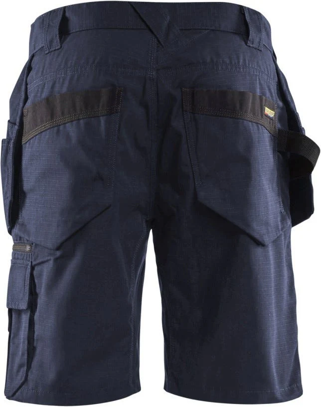 Blaklader 16371330 Ripstop Shorts with Stretch with Utility Pockets, Navy Blue - Image 1