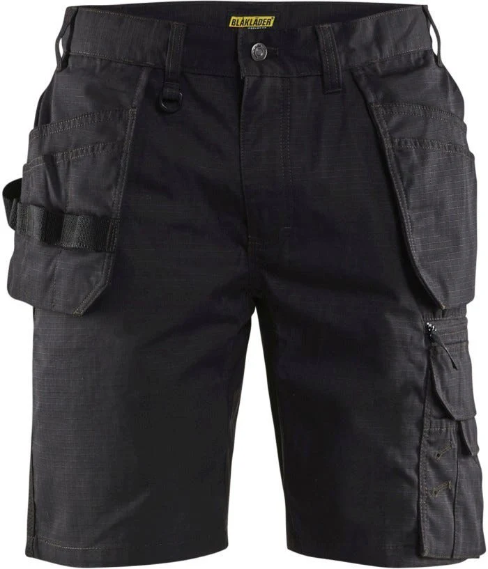 Blaklader 16371330 Ripstop Shorts with Stretch with Utility Pockets, Black - Image 1